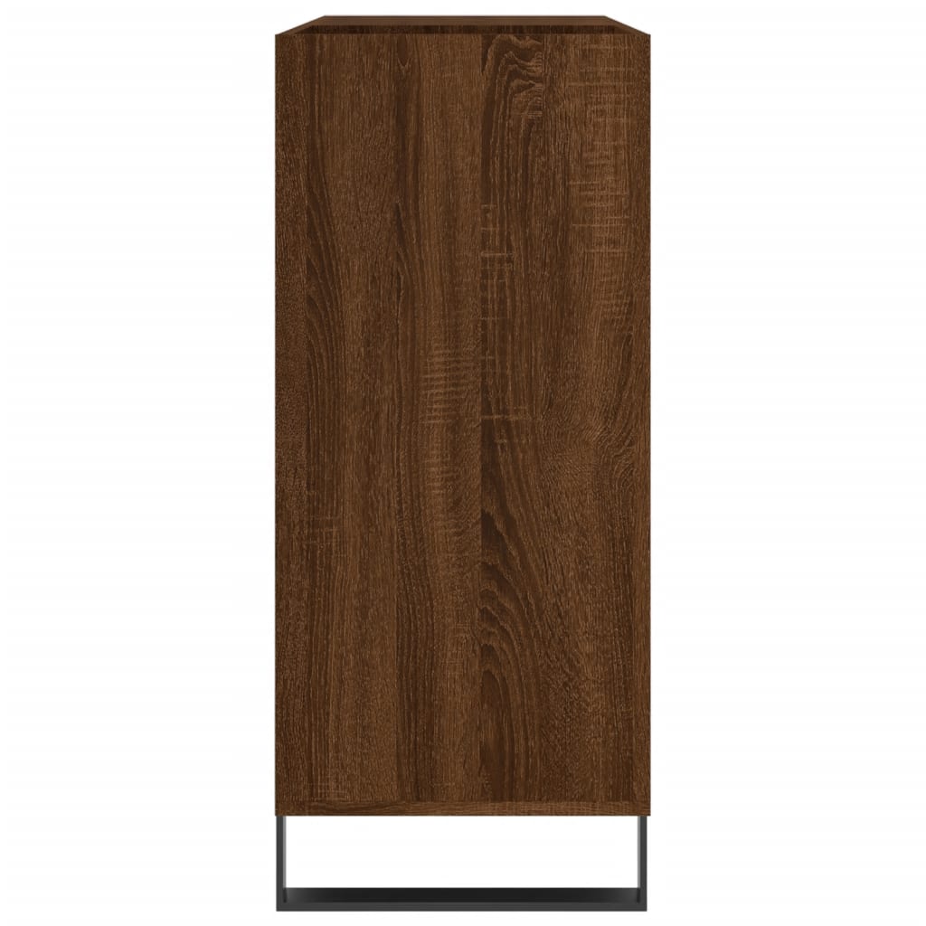 Platenkast 84,5x38x89 cm bewerkt hout eikenkleurig