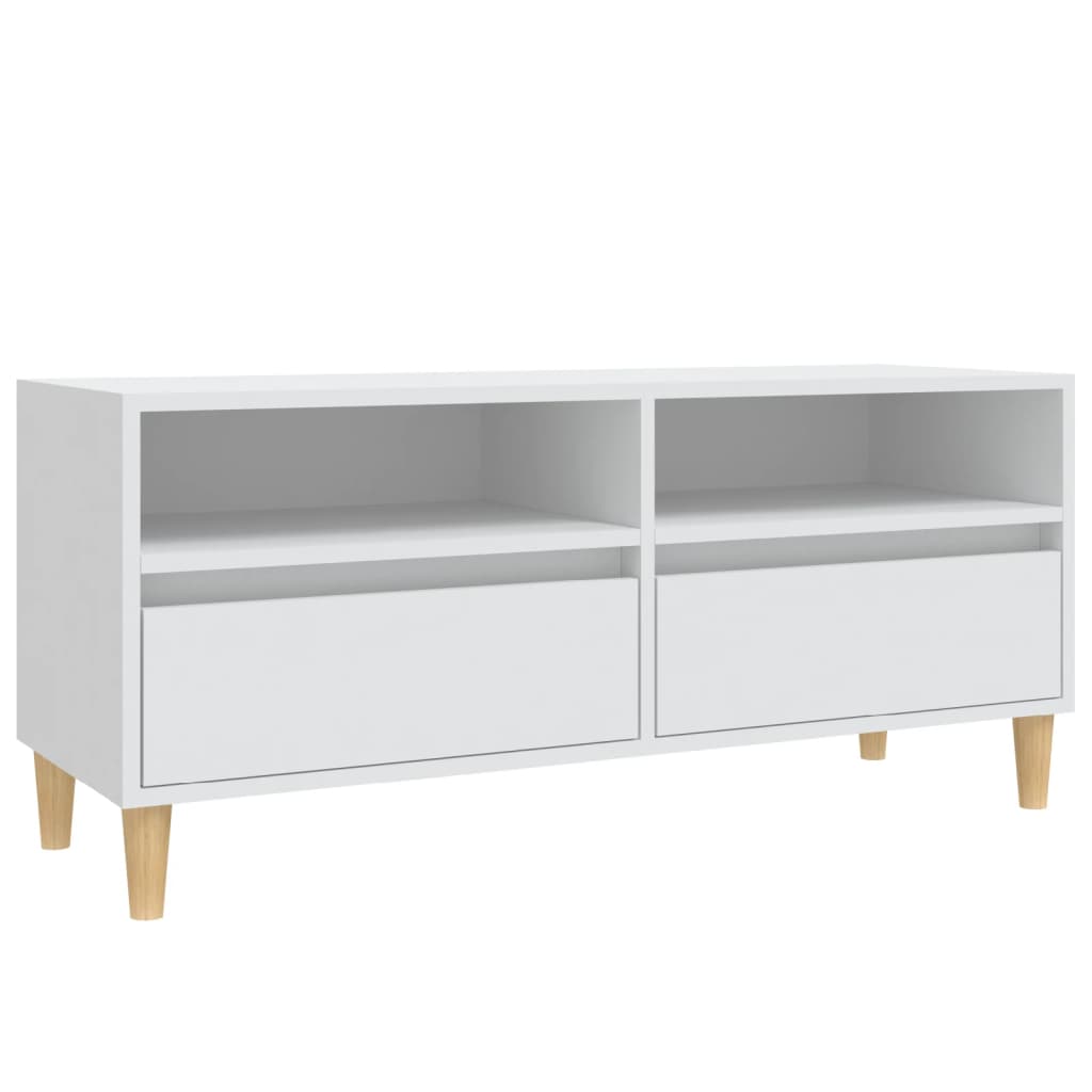 Meuble TV 100x34,5x44,5 cm en bois travaillé