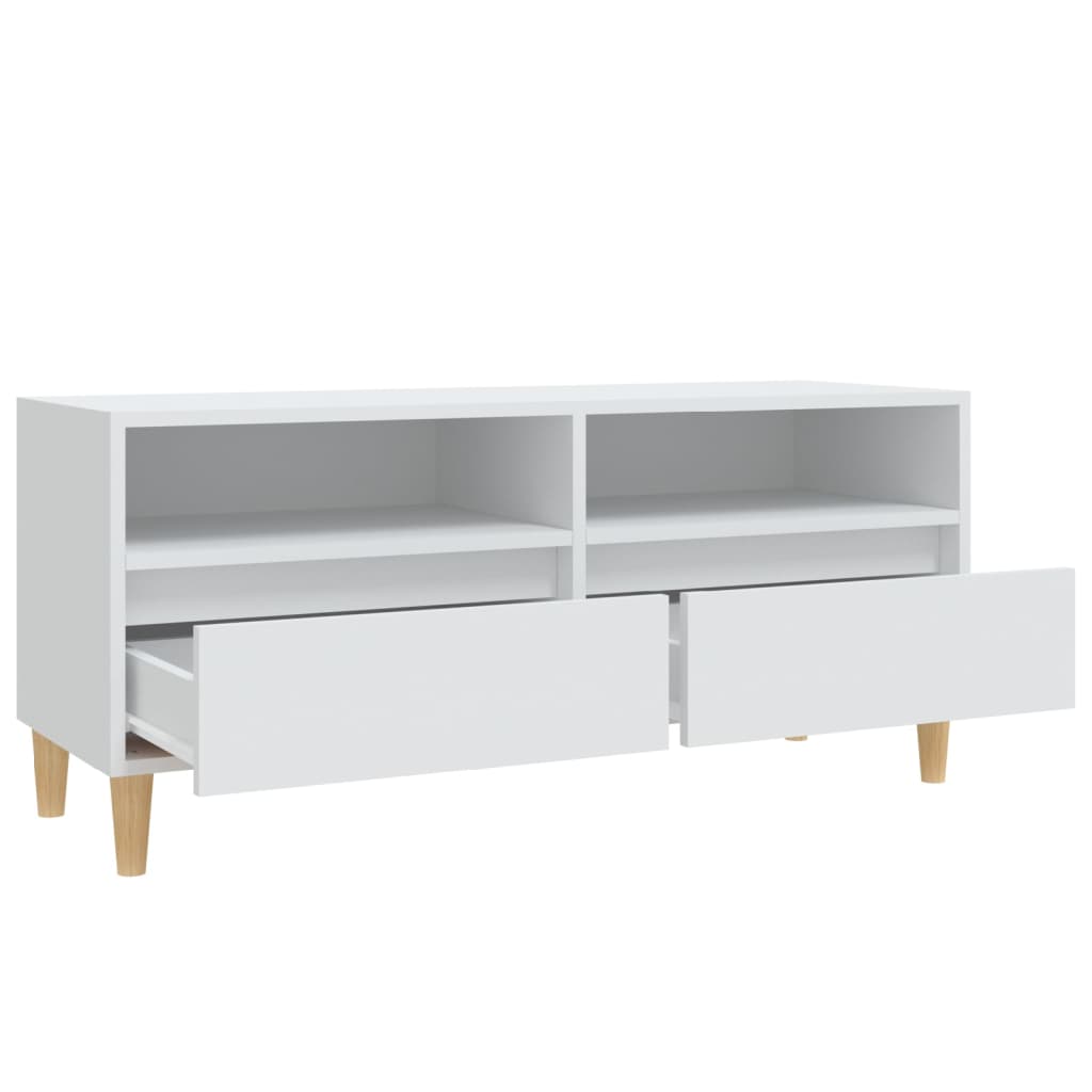 Meuble TV 100x34,5x44,5 cm en bois travaillé