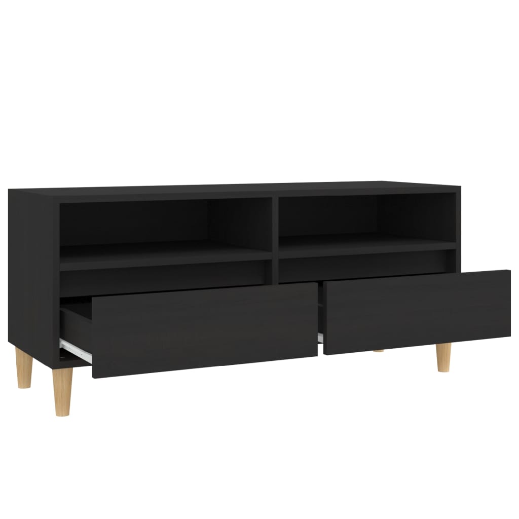 Meuble TV 100x34,5x44,5 cm en bois travaillé