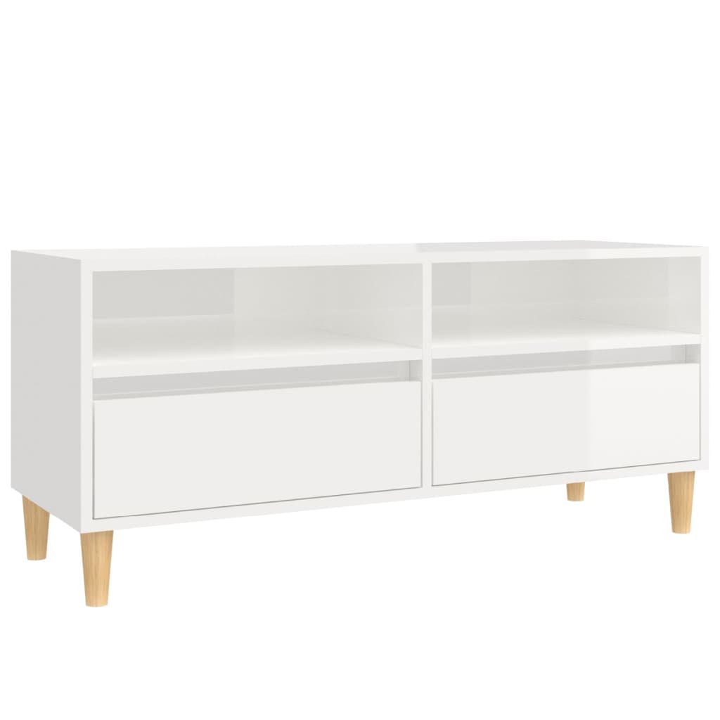 Meuble TV 100x34,5x44,5 cm en bois travaillé