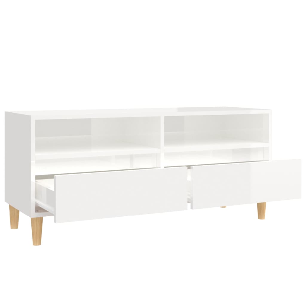 Meuble TV 100x34,5x44,5 cm en bois travaillé