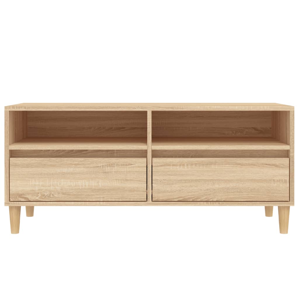 Meuble TV 100x34,5x44,5 cm en bois travaillé