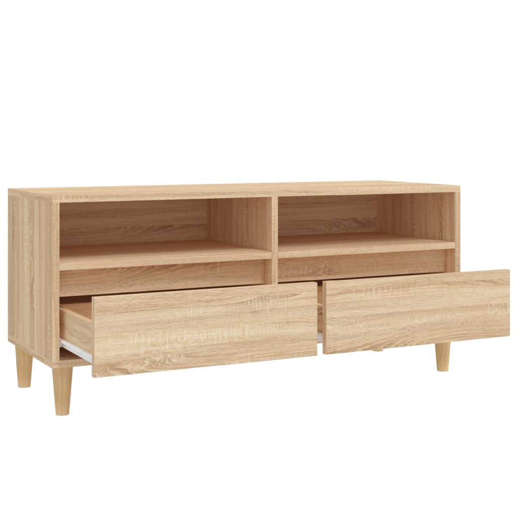 Meuble TV 100x34,5x44,5 cm en bois travaillé