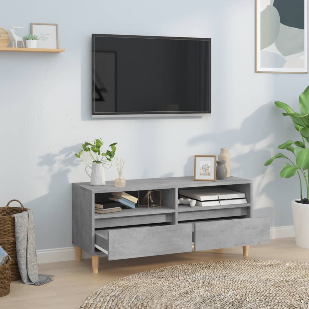 Meuble TV 100x34,5x44,5 cm en bois travaillé