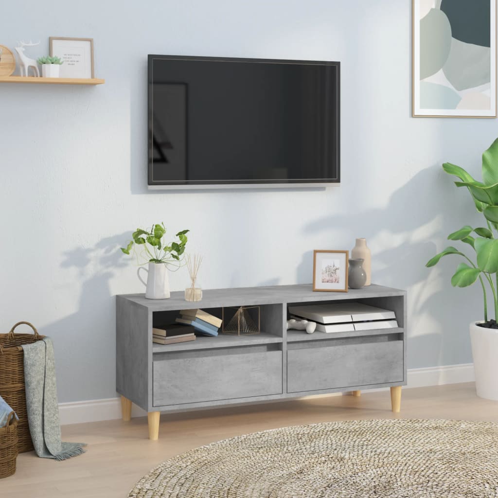 Meuble TV 100x34,5x44,5 cm en bois travaillé