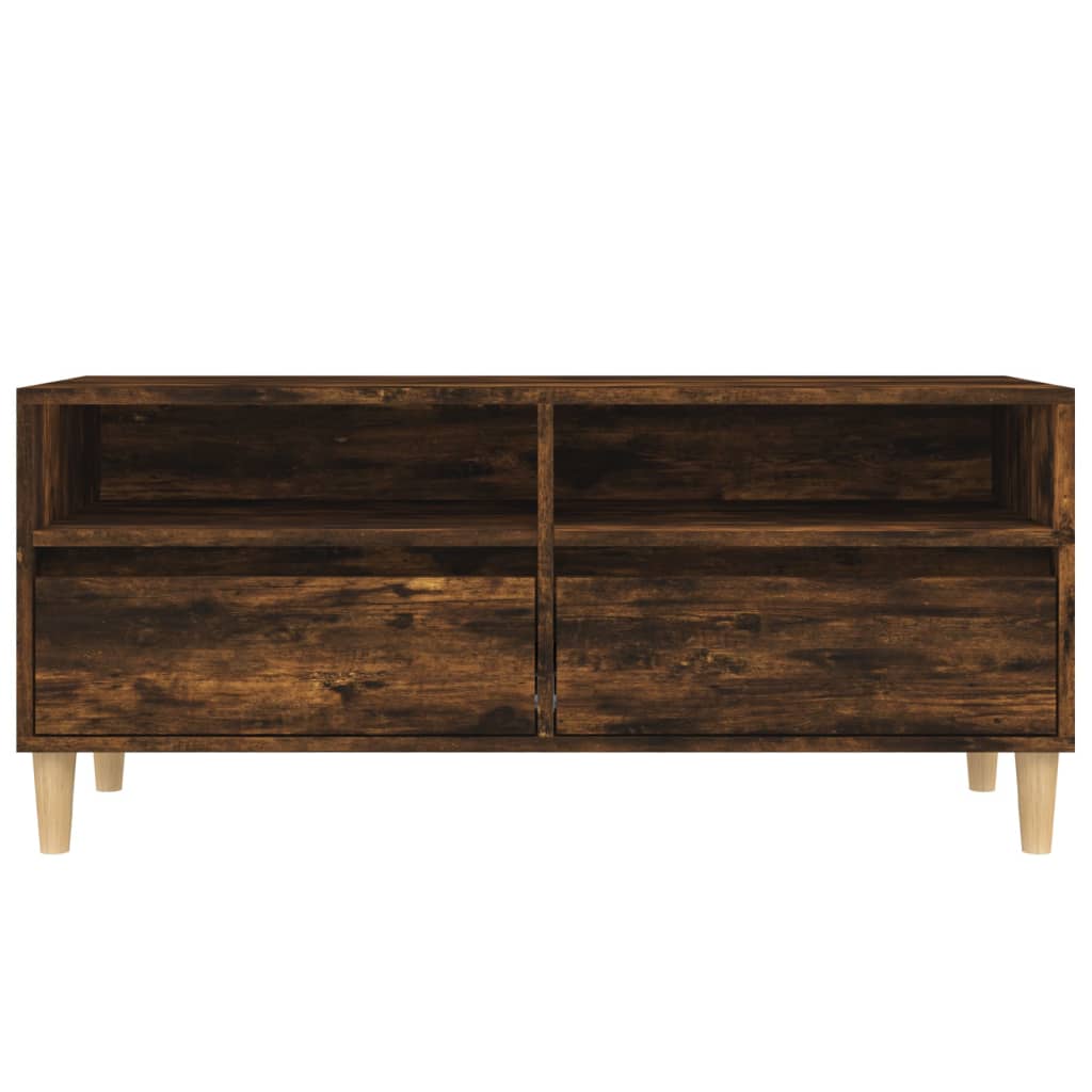 Meuble TV 100x34,5x44,5 cm en bois travaillé