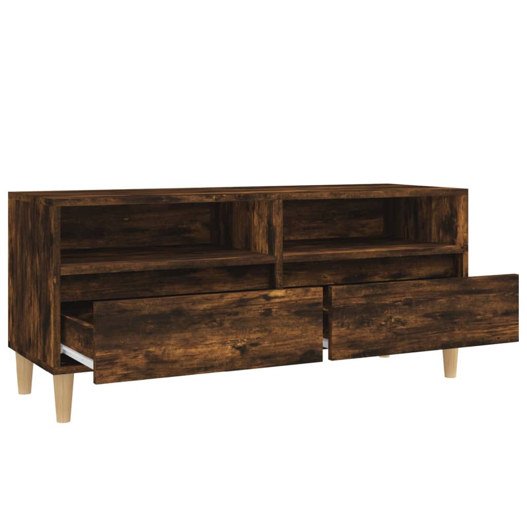 Meuble TV 100x34,5x44,5 cm en bois travaillé