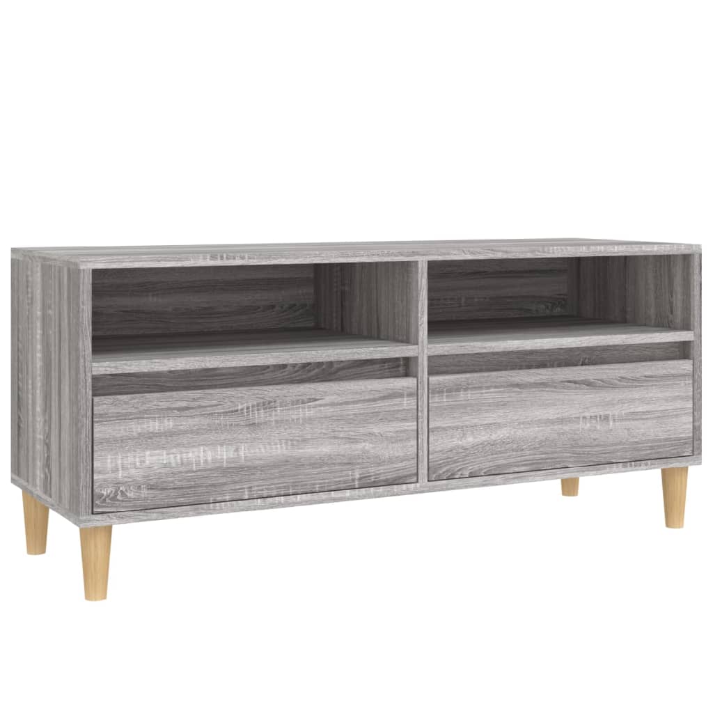 Meuble TV 100x34,5x44,5 cm en bois travaillé