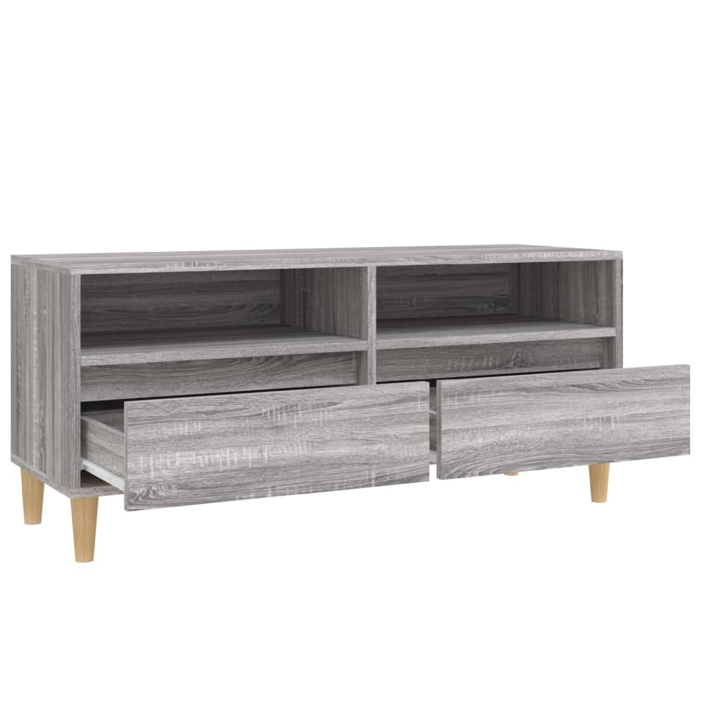 Meuble TV 100x34,5x44,5 cm en bois travaillé