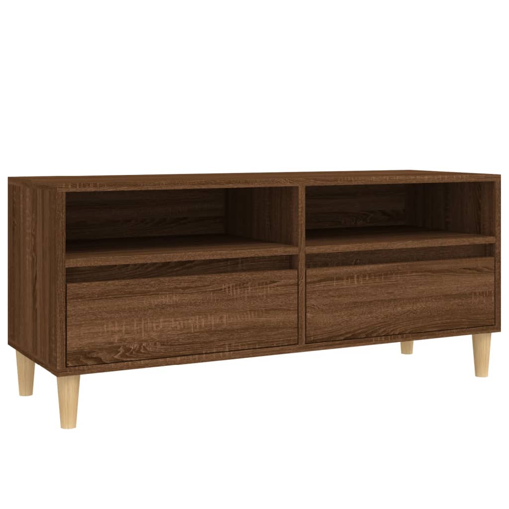 Meuble TV 100x34,5x44,5 cm en bois travaillé