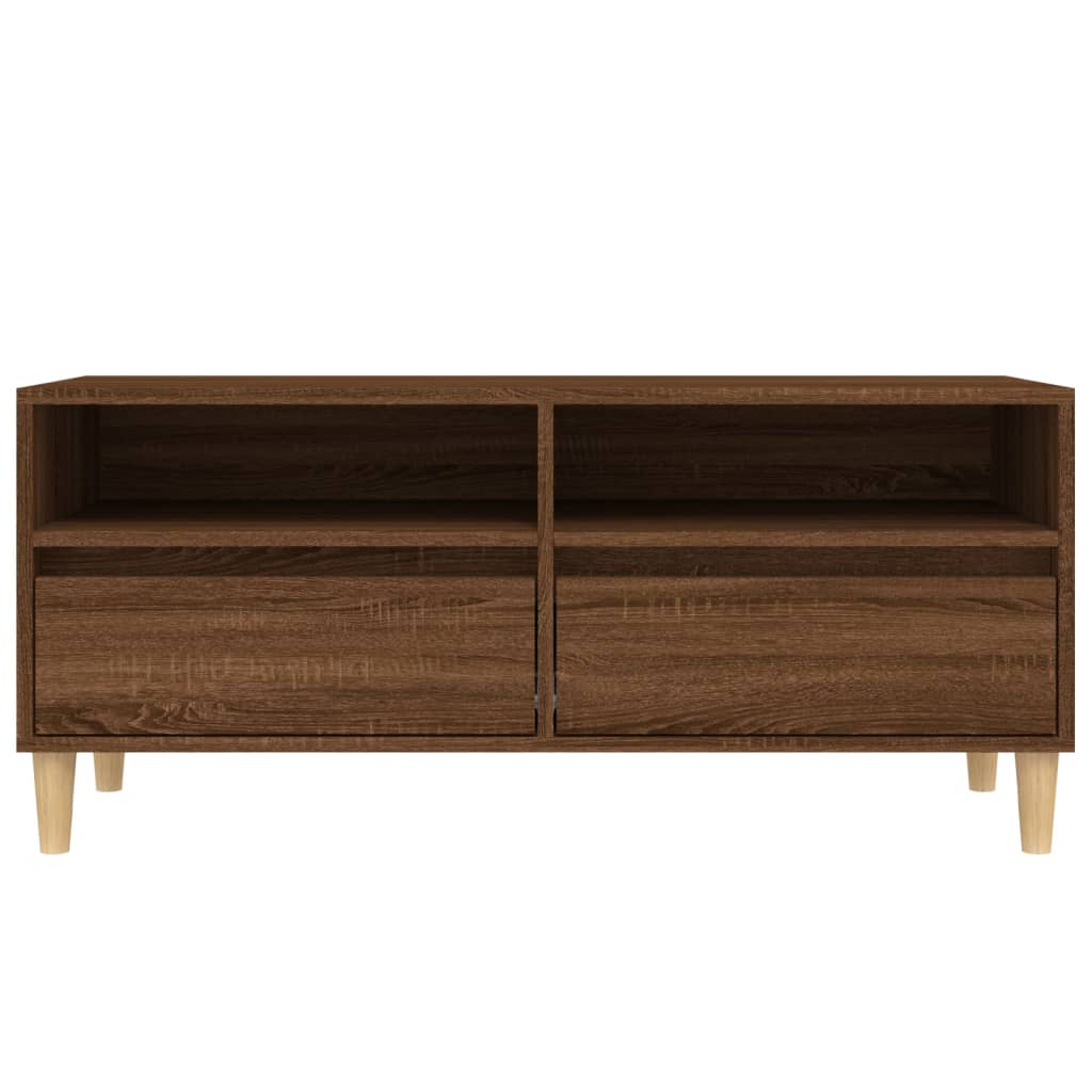 Meuble TV 100x34,5x44,5 cm en bois travaillé