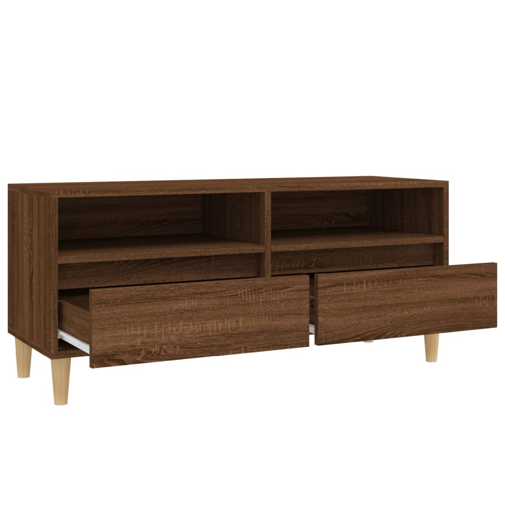 Meuble TV 100x34,5x44,5 cm en bois travaillé