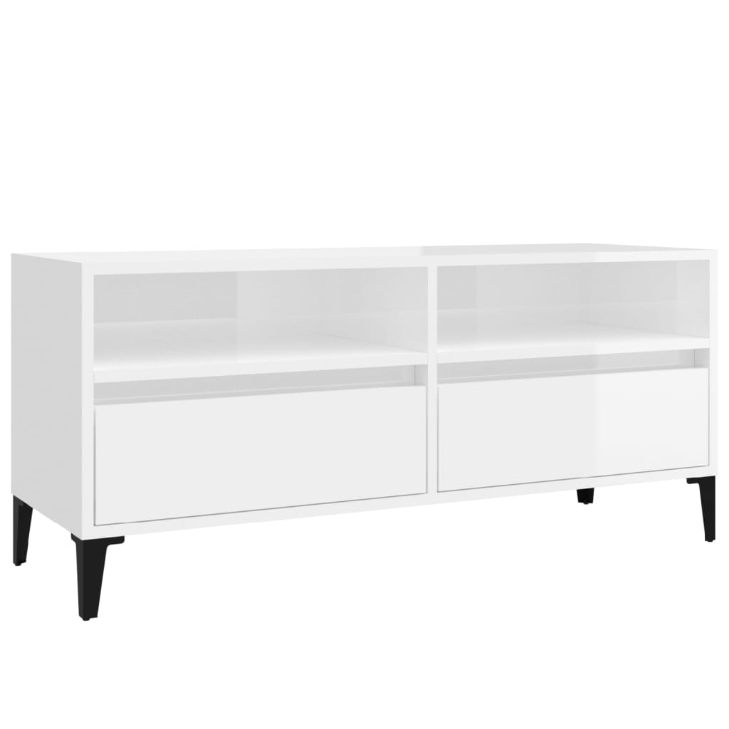 Meuble TV 150x30x44,5 cm ouvré en bois couleur chêne