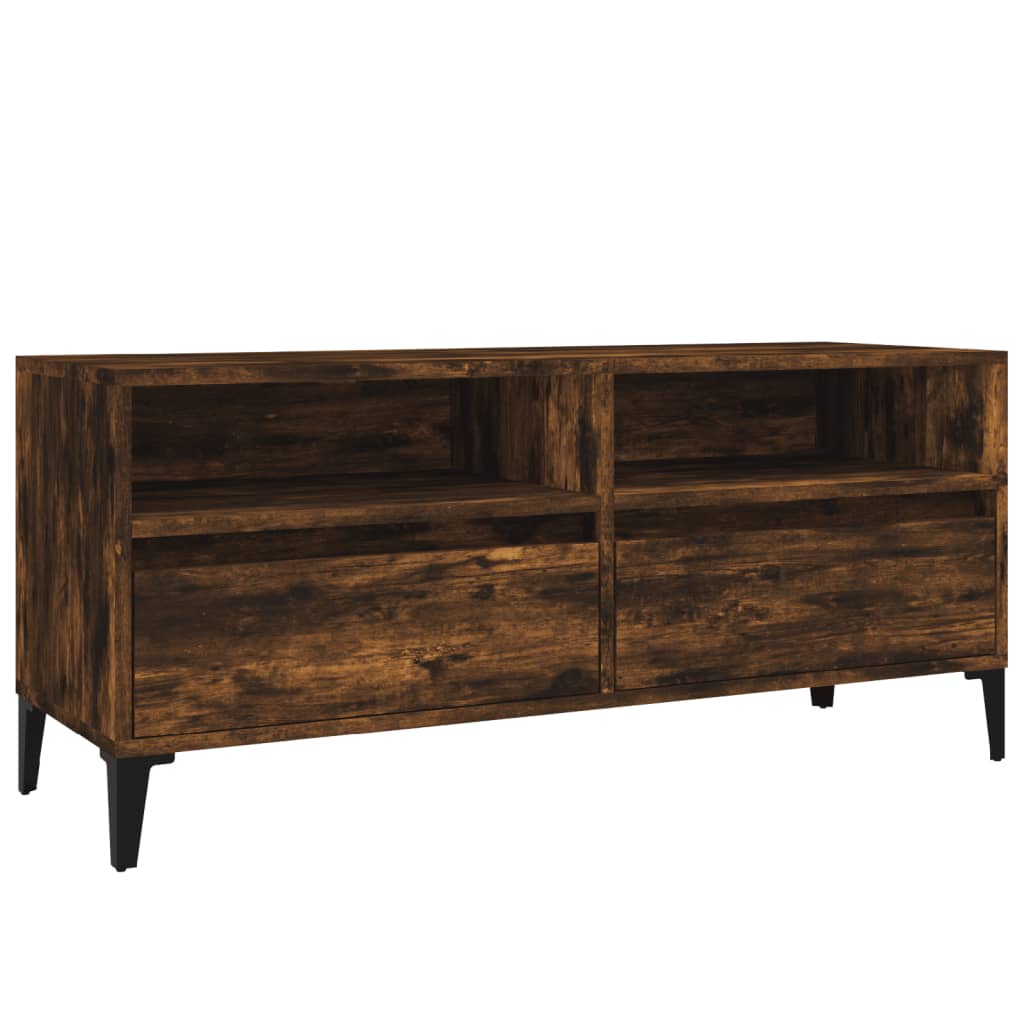 Meuble TV 150x30x44,5 cm ouvré en bois couleur chêne