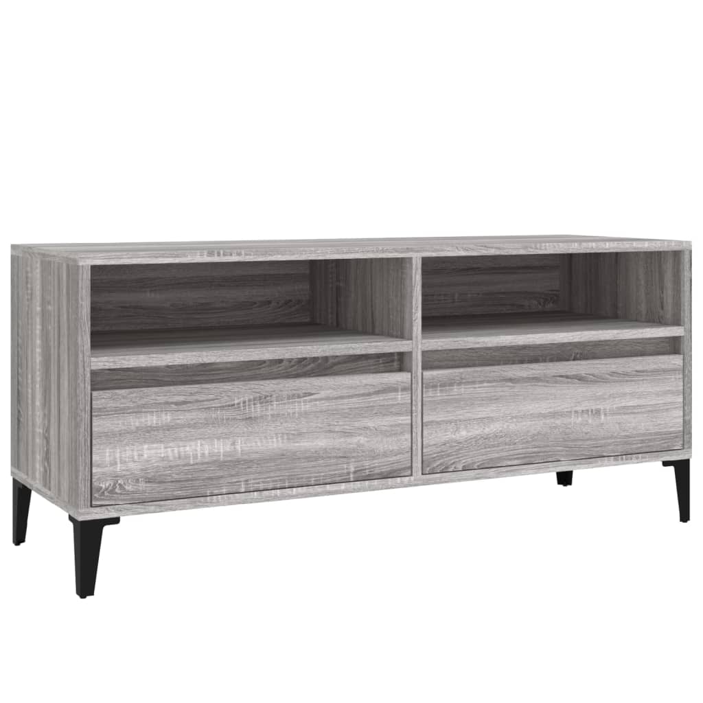 Meuble TV 150x30x44,5 cm ouvré en bois couleur chêne