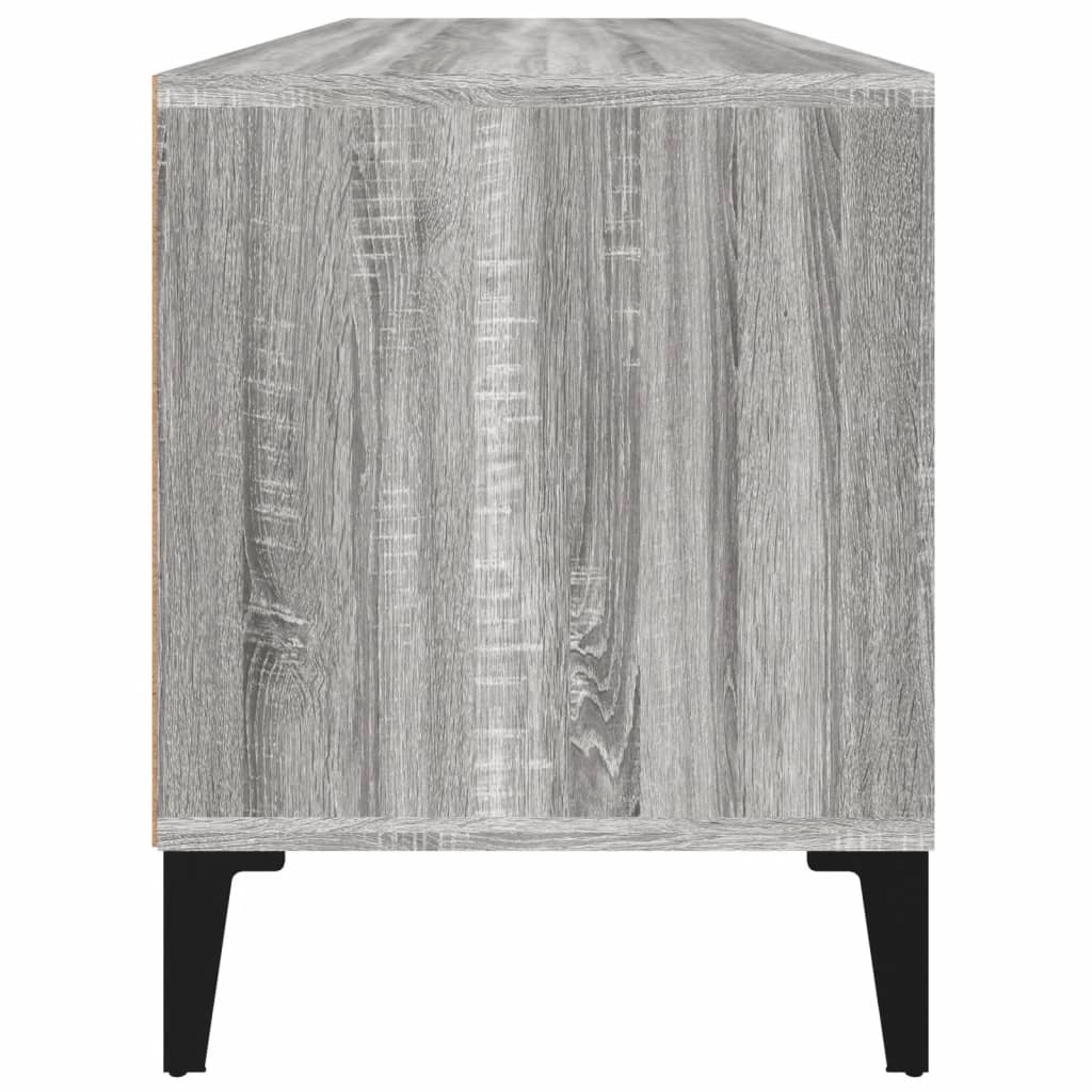 Meuble TV 150x30x44,5 cm ouvré en bois couleur chêne