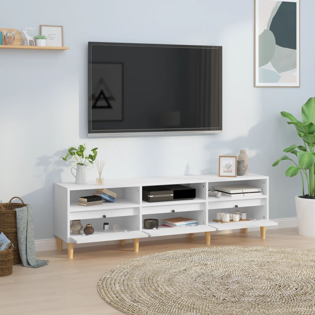 Meuble TV 100x34,5x44,5 cm en bois travaillé