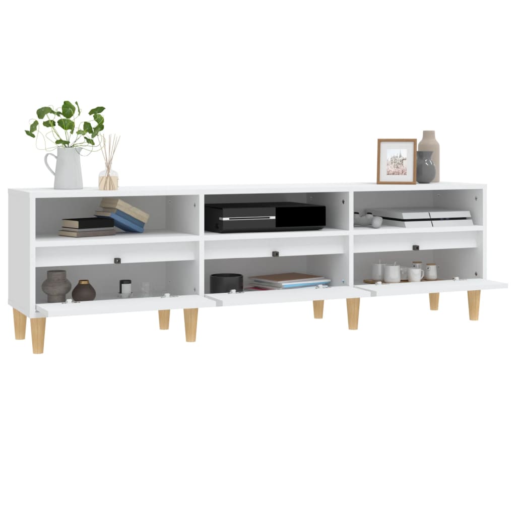 Meuble TV 100x34,5x44,5 cm en bois travaillé