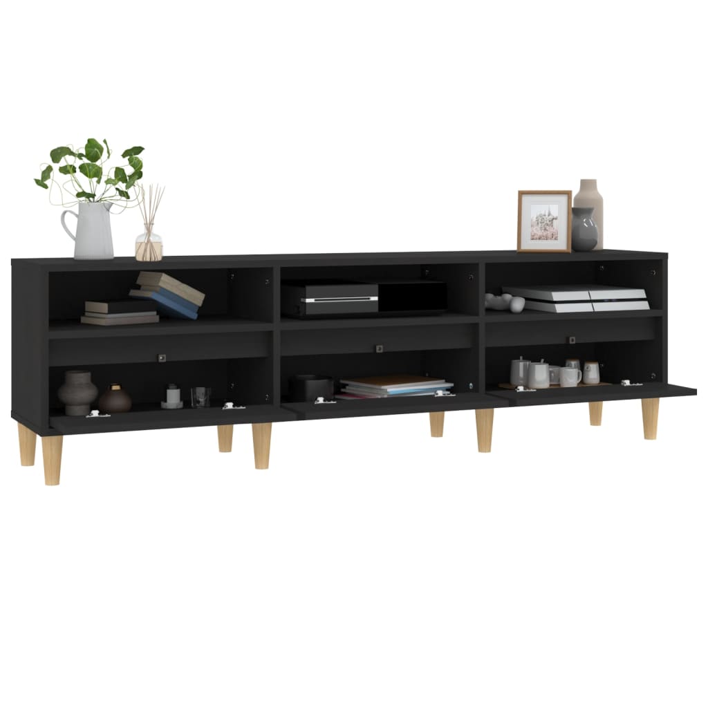 Meuble TV 100x34,5x44,5 cm en bois travaillé