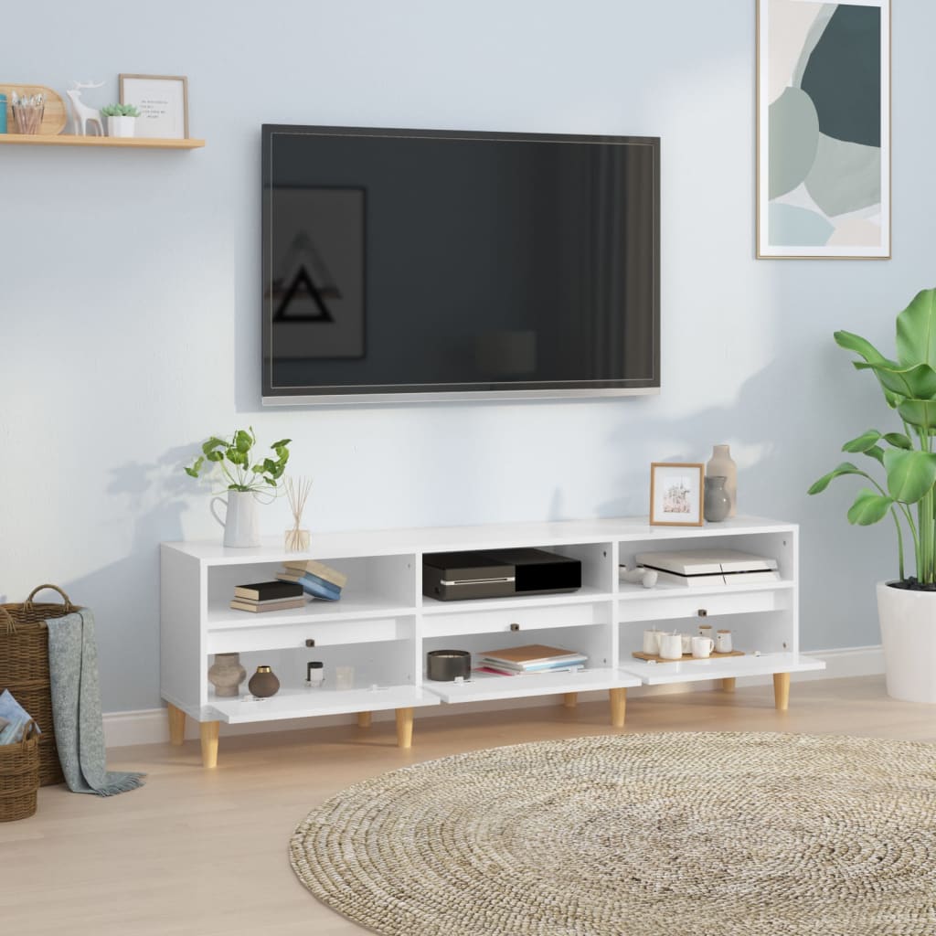 Meuble TV 100x34,5x44,5 cm en bois travaillé