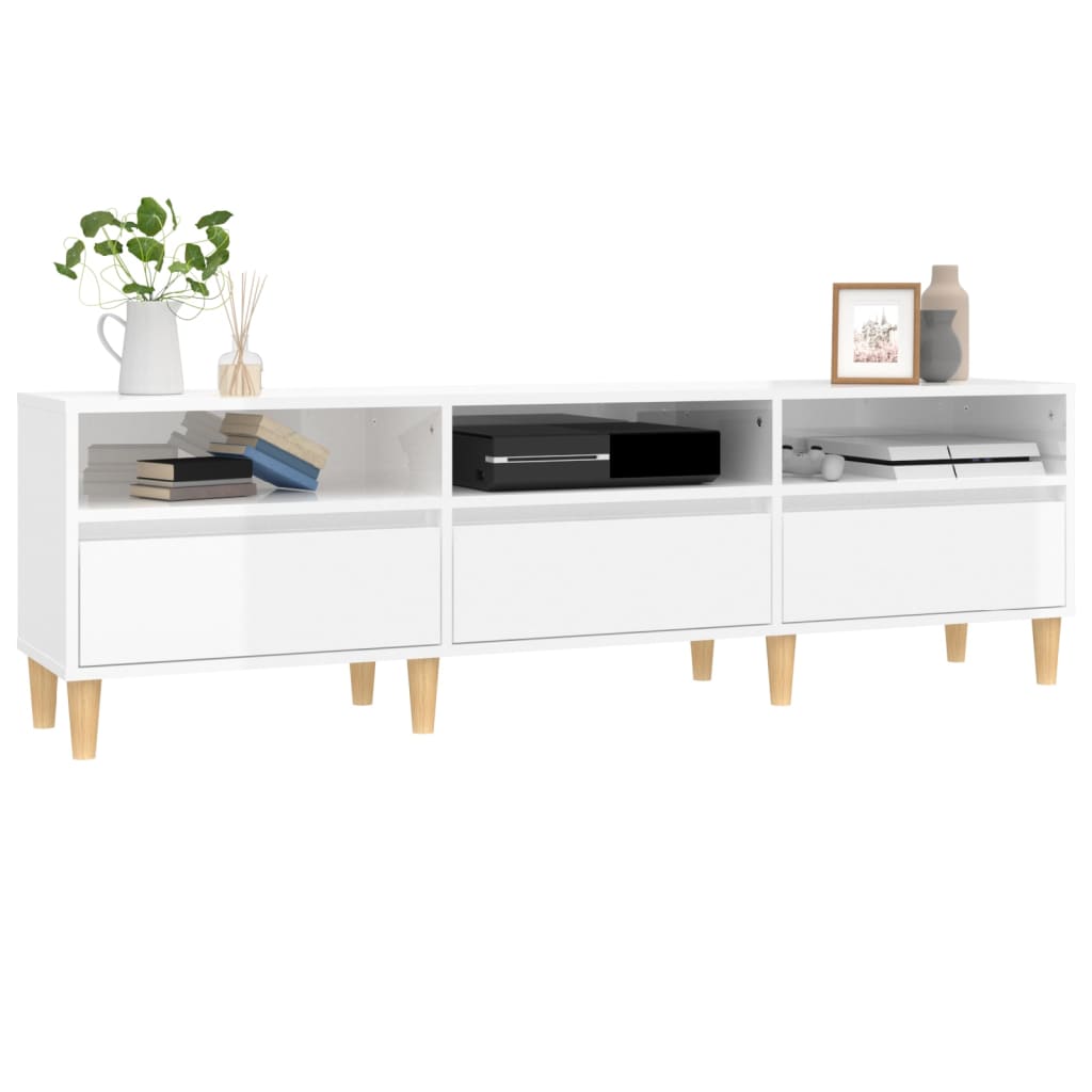 Meuble TV 100x34,5x44,5 cm en bois travaillé