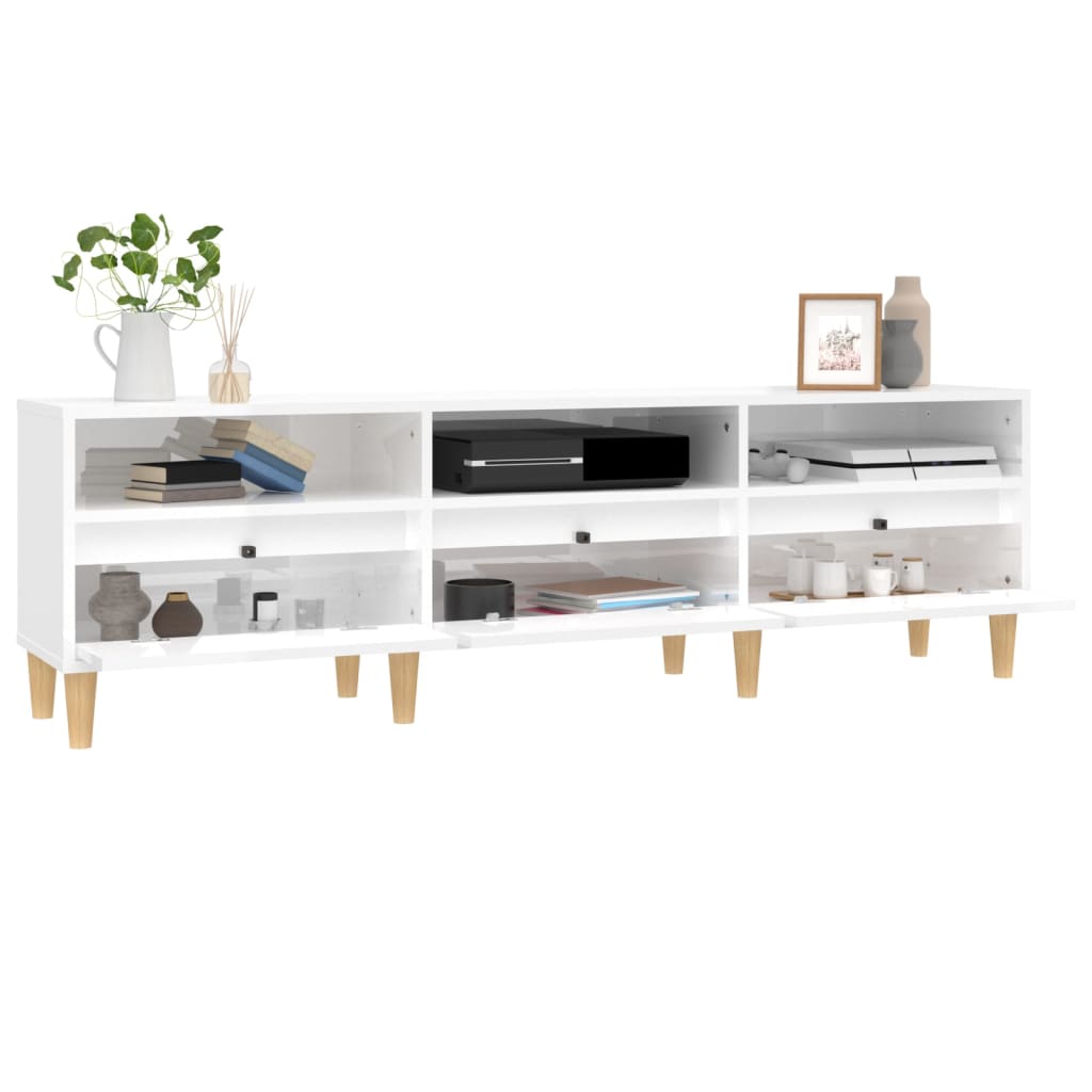 Meuble TV 100x34,5x44,5 cm en bois travaillé