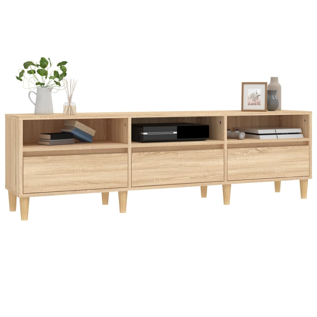 Meuble TV 100x34,5x44,5 cm en bois travaillé