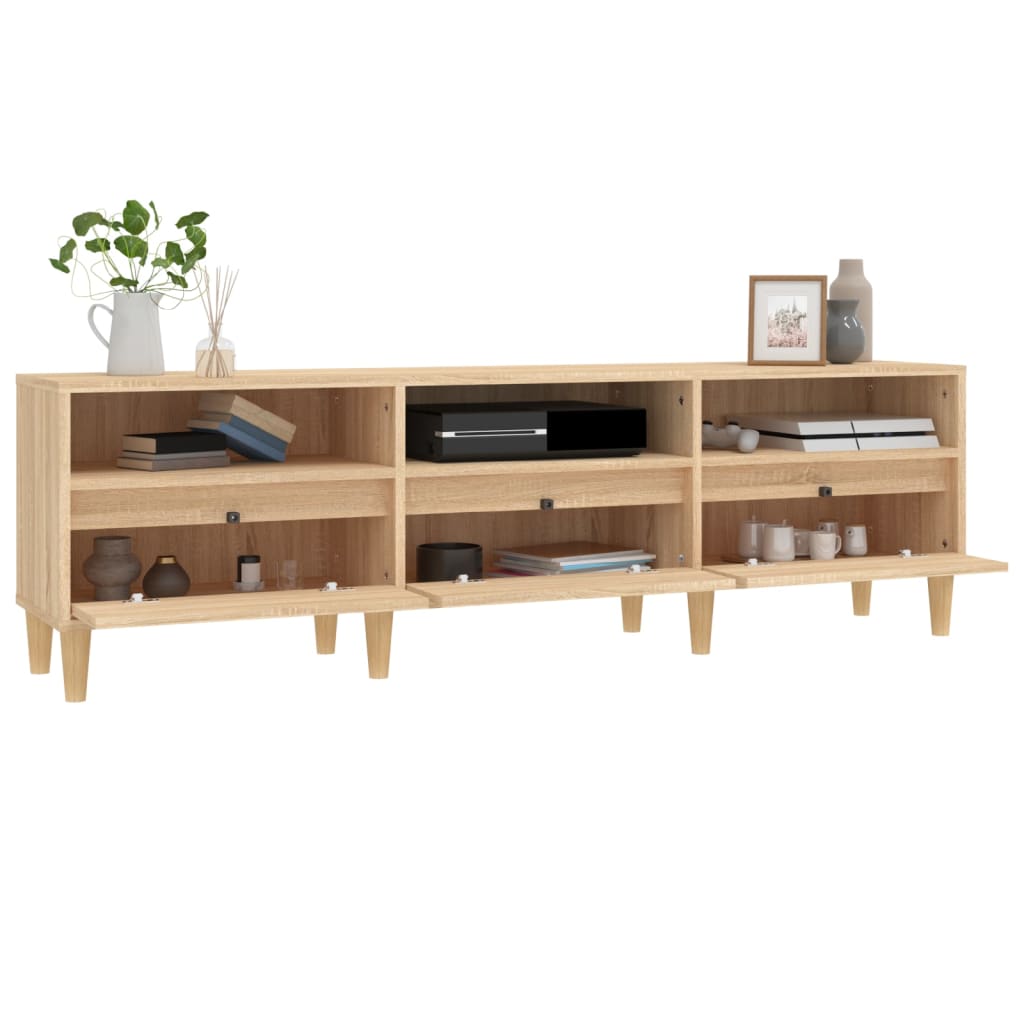 Meuble TV 100x34,5x44,5 cm en bois travaillé