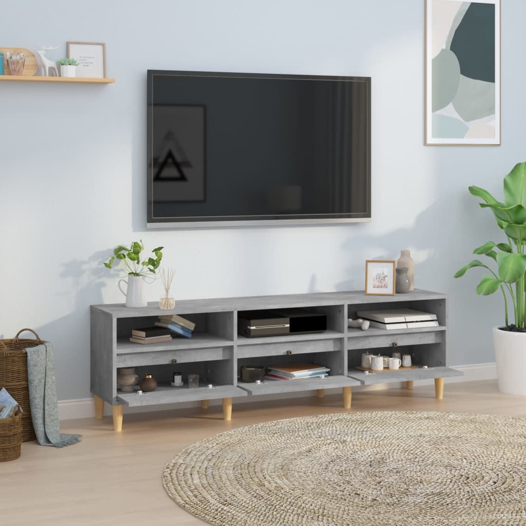 Meuble TV 100x34,5x44,5 cm en bois travaillé