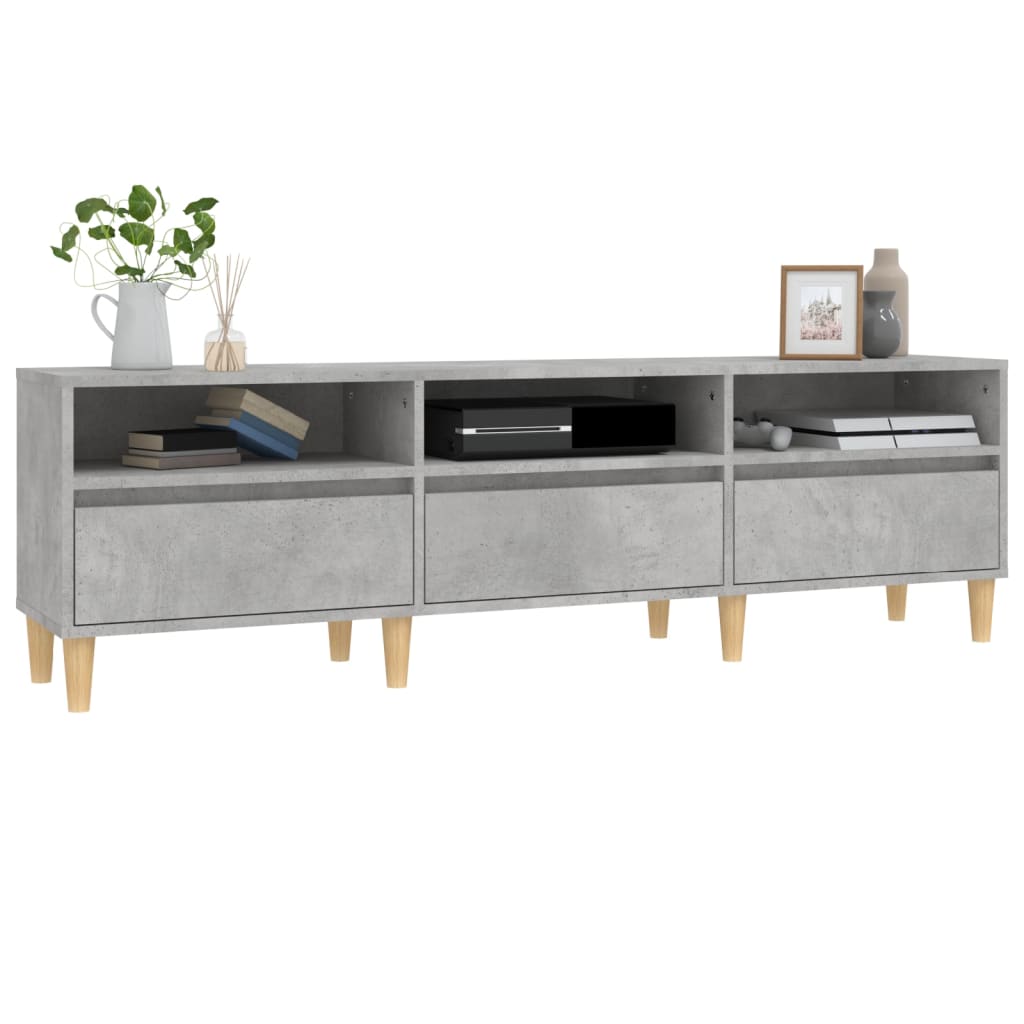 Meuble TV 100x34,5x44,5 cm en bois travaillé