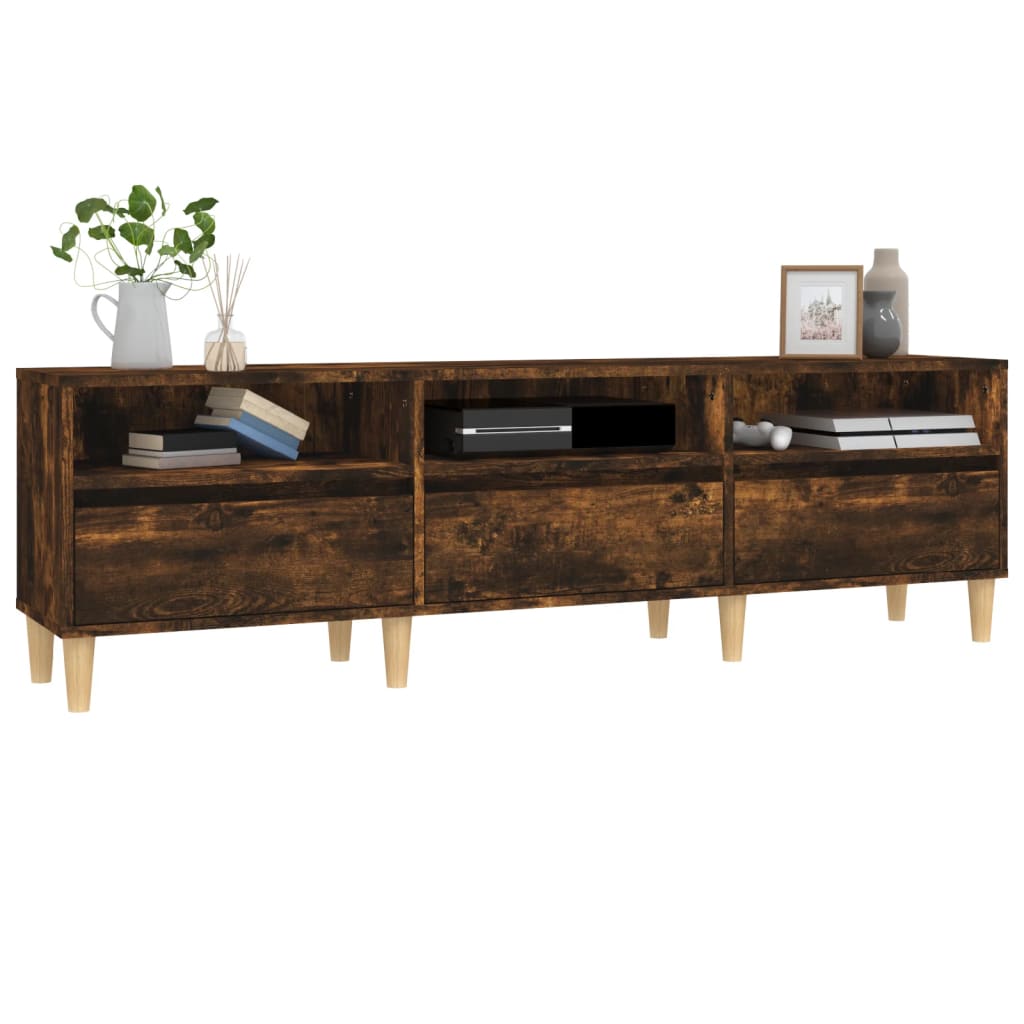 Meuble TV 100x34,5x44,5 cm en bois travaillé