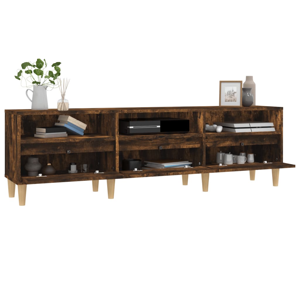 Meuble TV 100x34,5x44,5 cm en bois travaillé