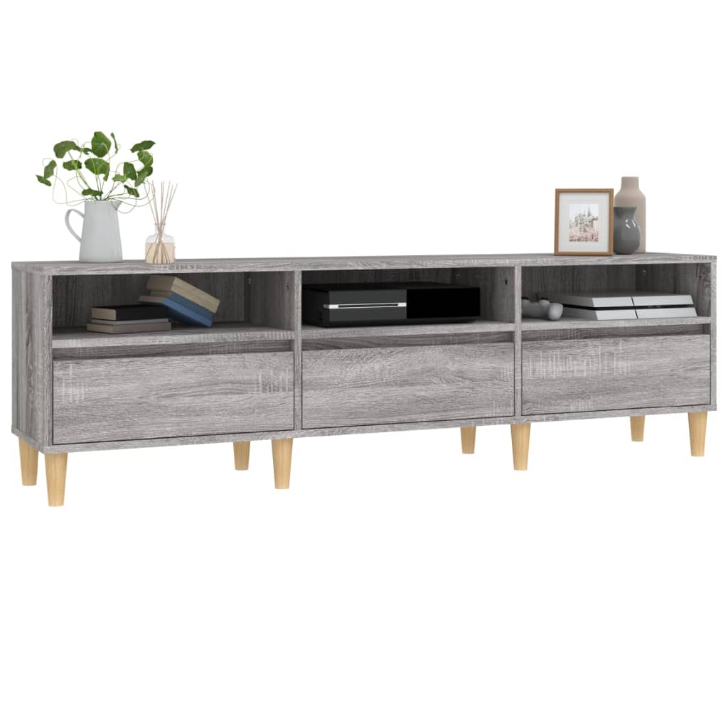 Meuble TV 100x34,5x44,5 cm en bois travaillé