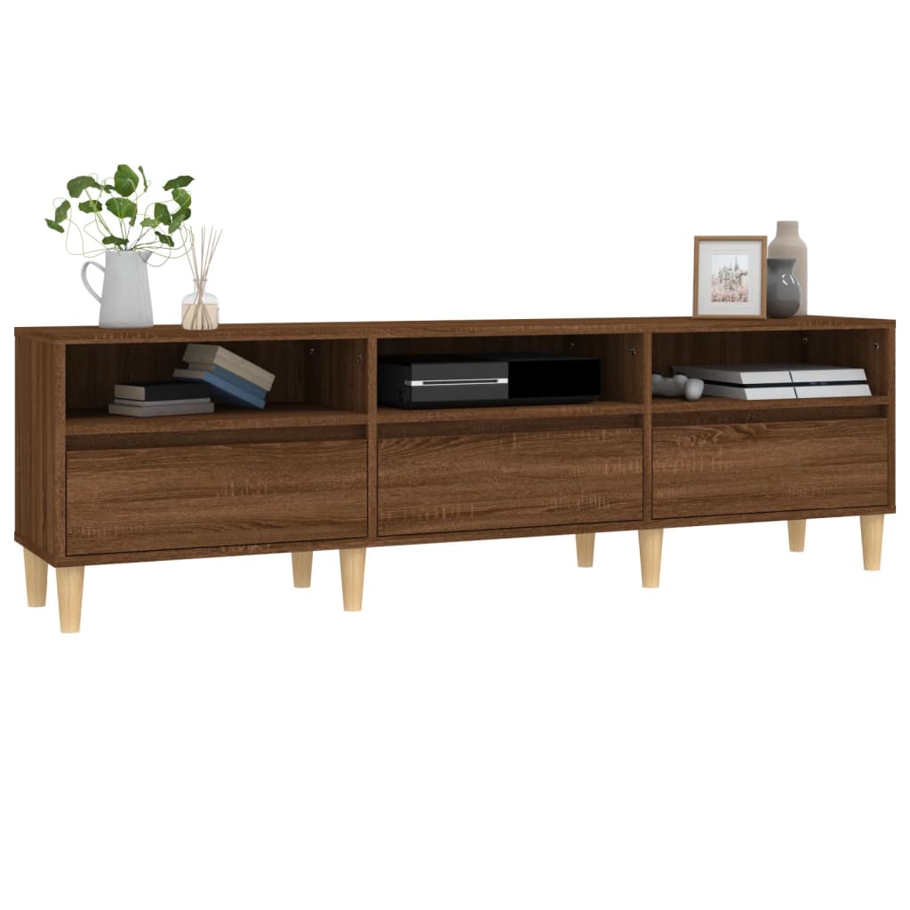 Meuble TV 100x34,5x44,5 cm en bois travaillé