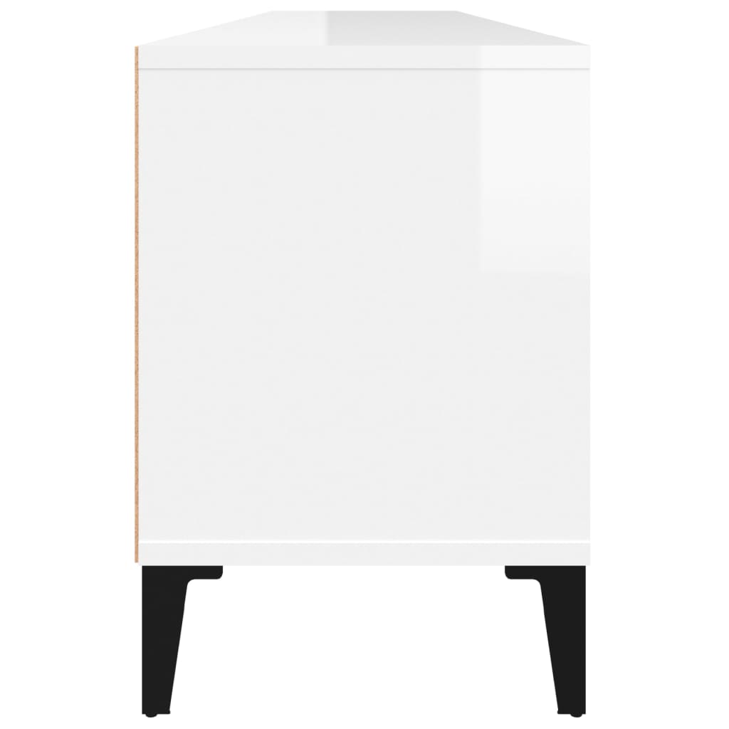 Meuble TV 150x30x44,5 cm ouvré en bois couleur chêne