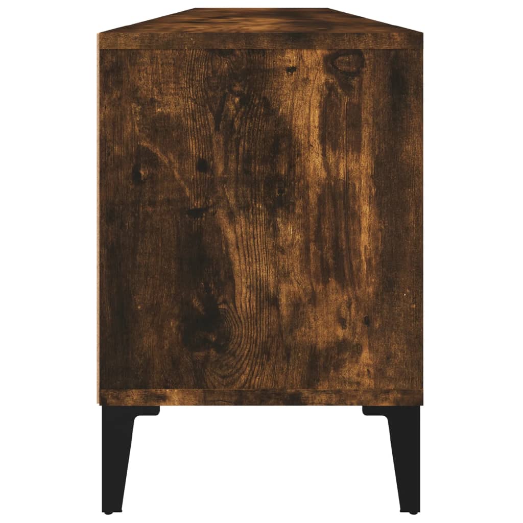 Meuble TV 150x30x44,5 cm ouvré en bois couleur chêne