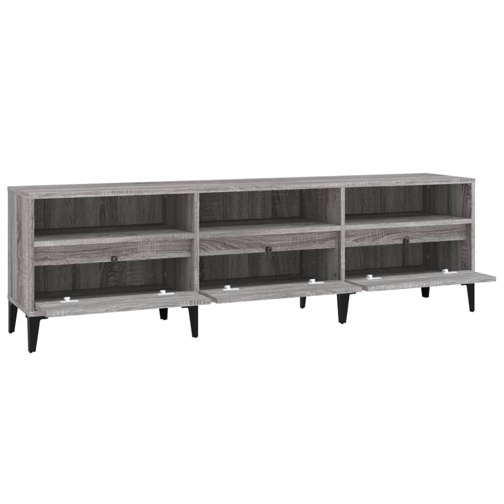 Tv-meubel 150x30x44,5 cm bewerkt hout eikenkleurig