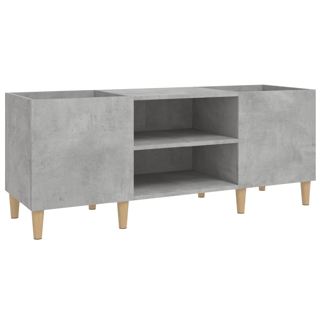 Platenkast 121x38x48 cm bewerkt hout bruin eikenkleur