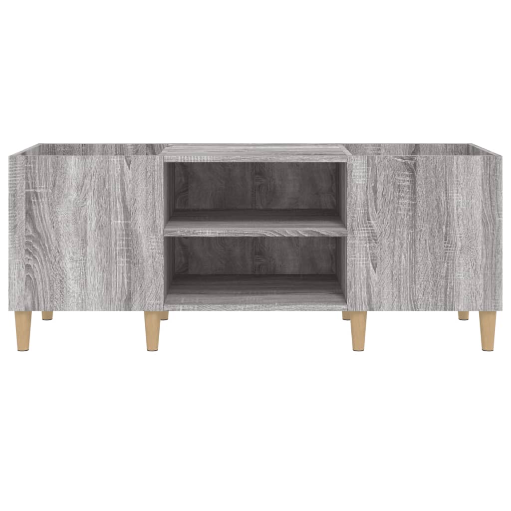 Platenkast 121x38x48 cm bewerkt hout eikenkleurig