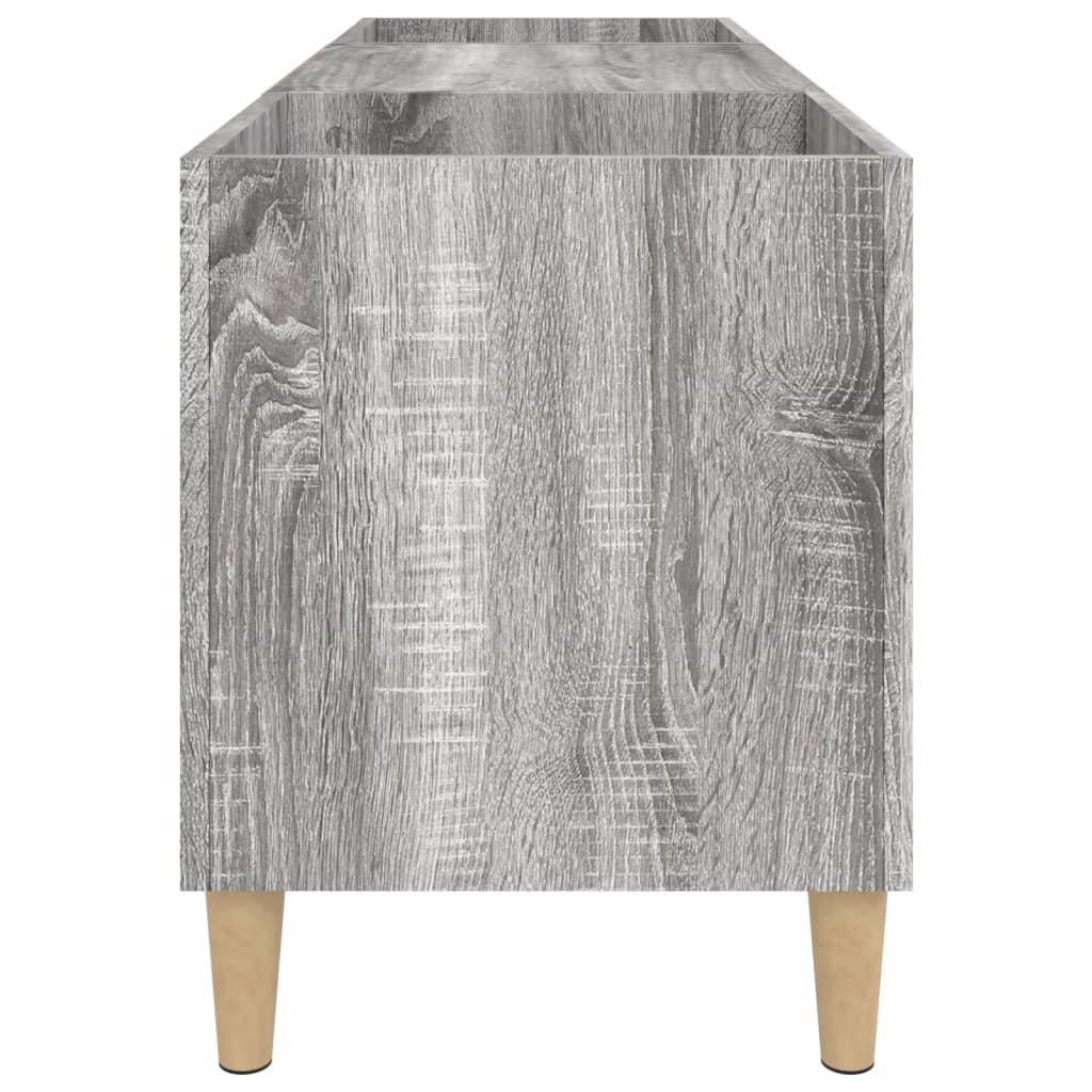 Platenkast 121x38x48 cm bewerkt hout bruin eikenkleur