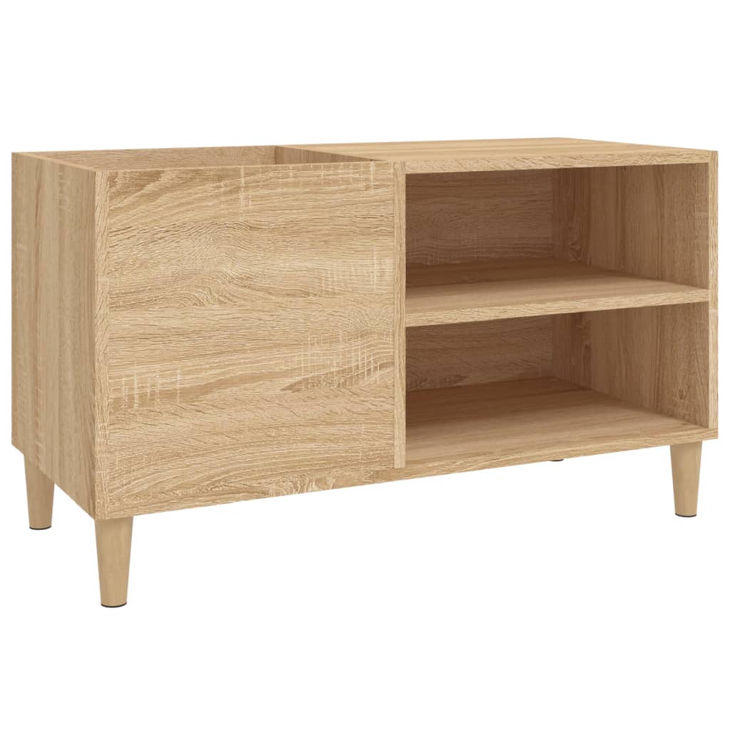 Platenkast 84,5x38x48 cm bewerkt hout oud houtkleurig