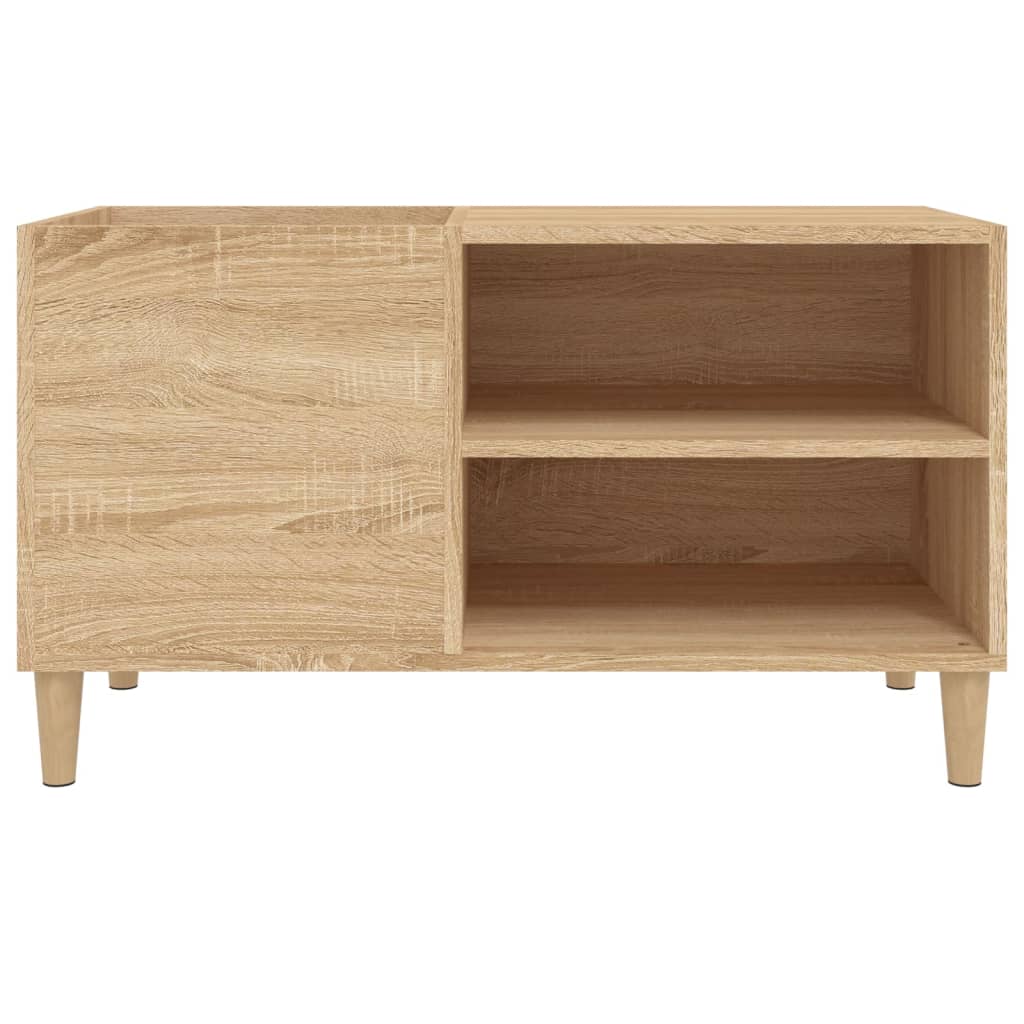 Platenkast 84,5x38x48 cm bewerkt hout oud houtkleurig