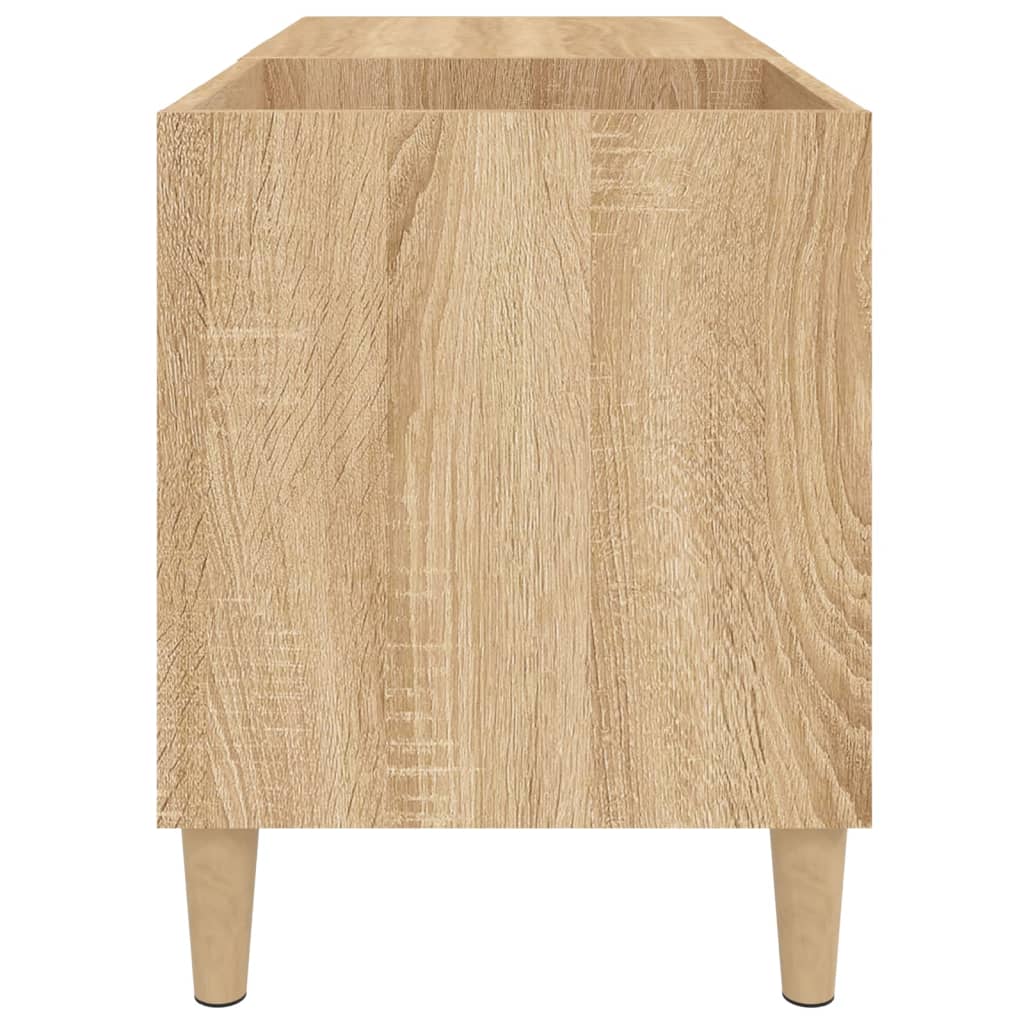 Platenkast 84,5x38x48 cm bewerkt hout oud houtkleurig