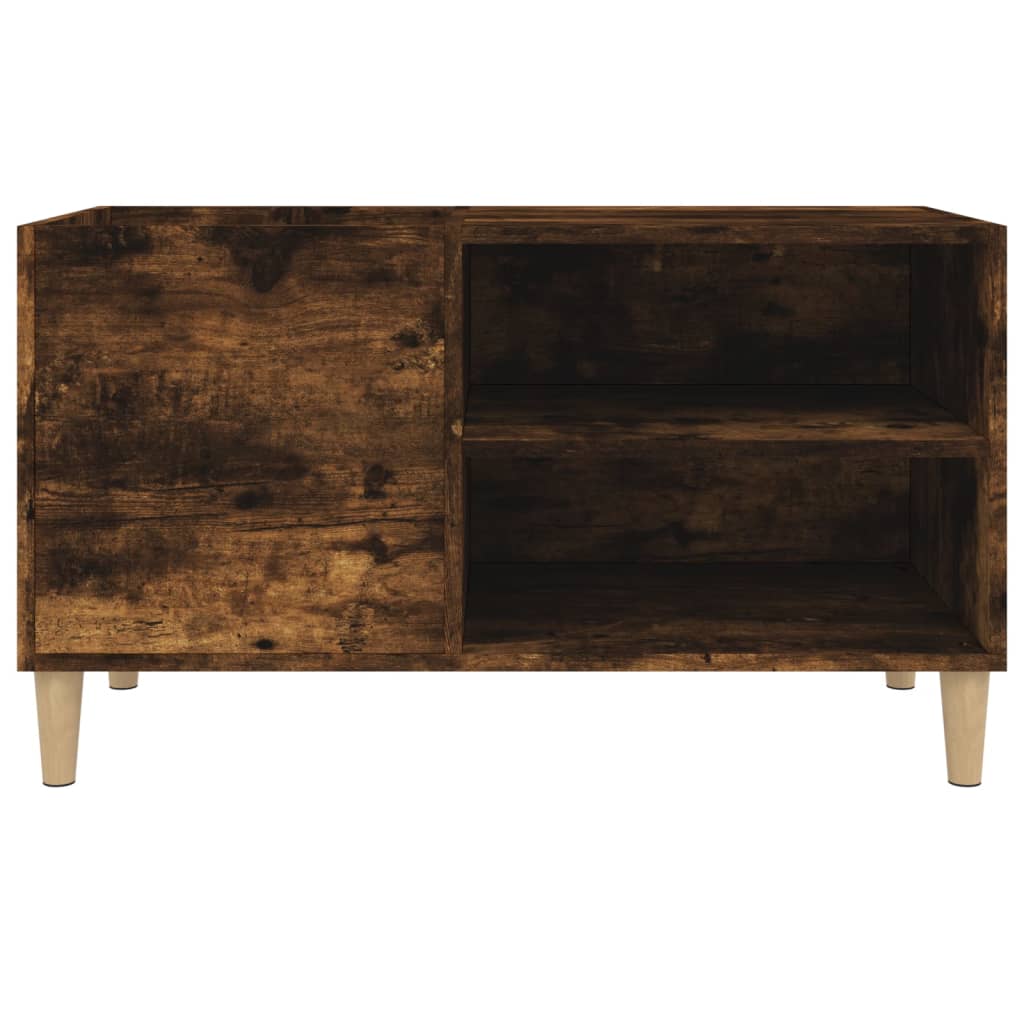 Platenkast 121x38x48 cm bewerkt hout eikenkleurig