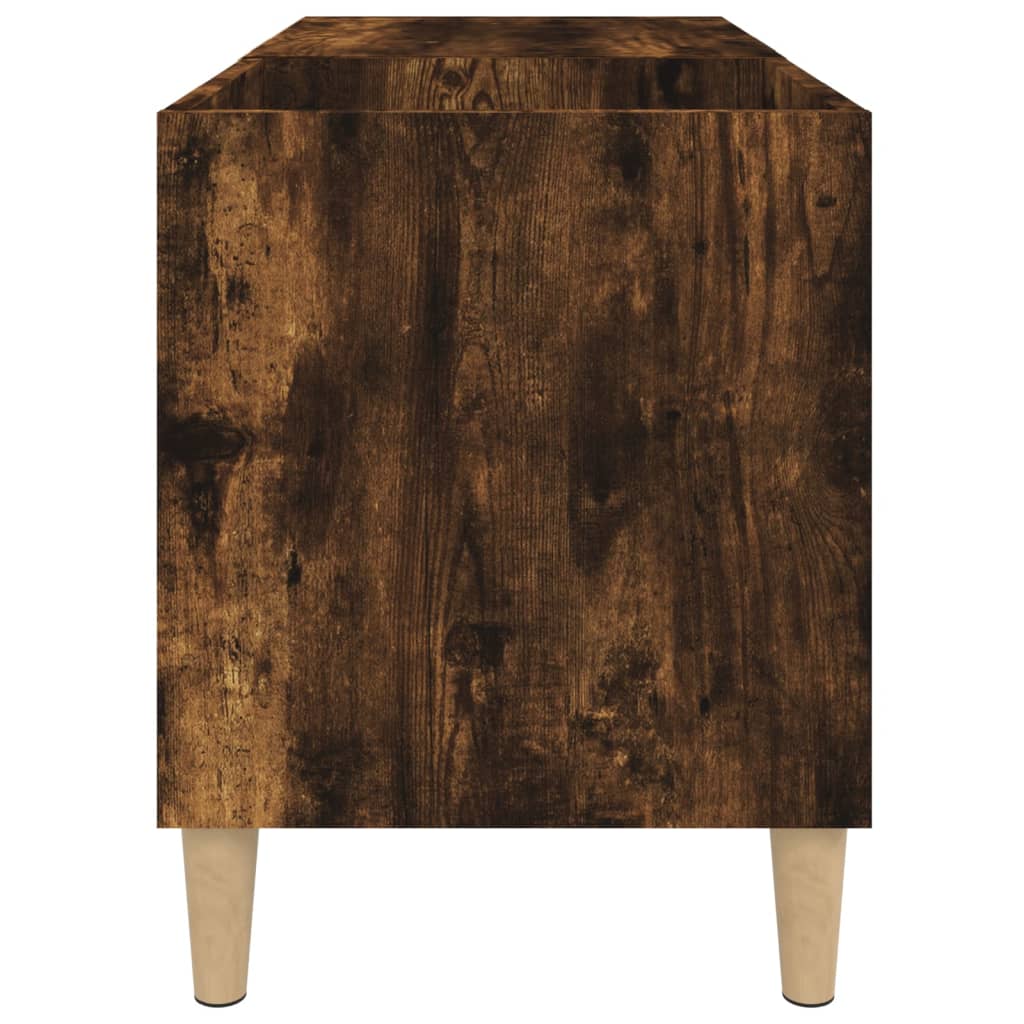 Platenkast 84,5x38x48 cm bewerkt hout oud houtkleurig