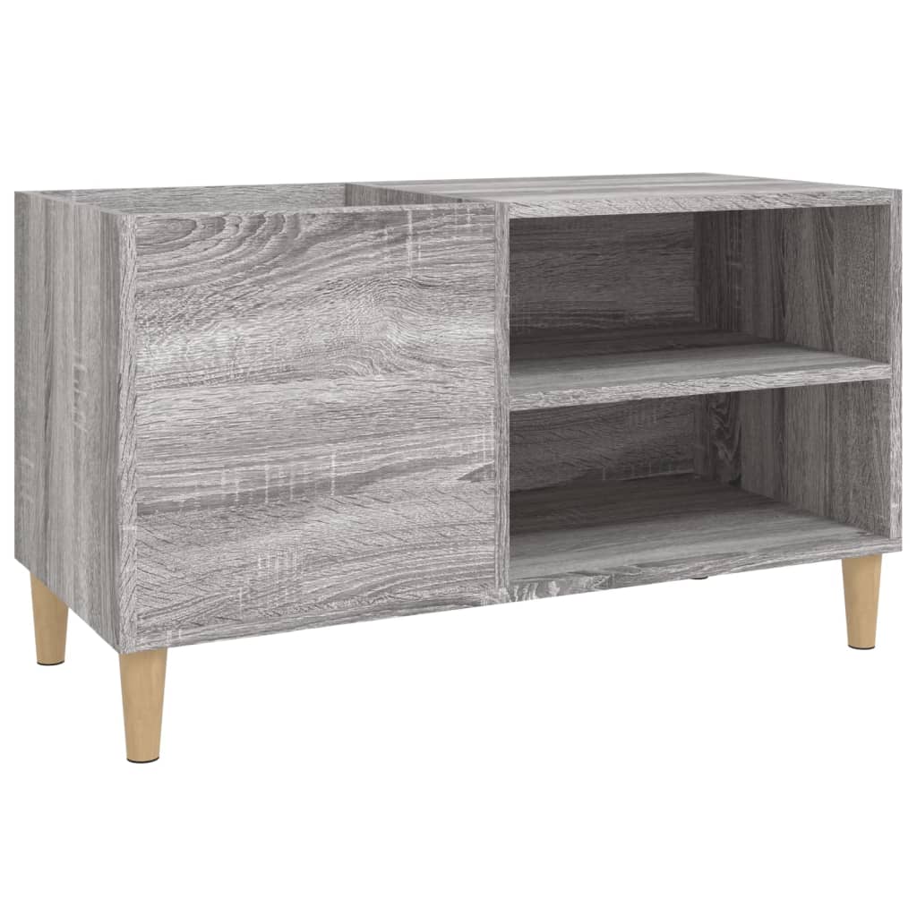 Platenkast 121x38x48 cm bewerkt hout eikenkleurig