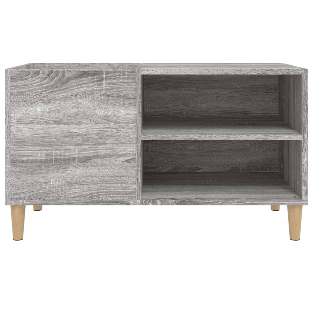 Platenkast 121x38x48 cm bewerkt hout bruin eikenkleur