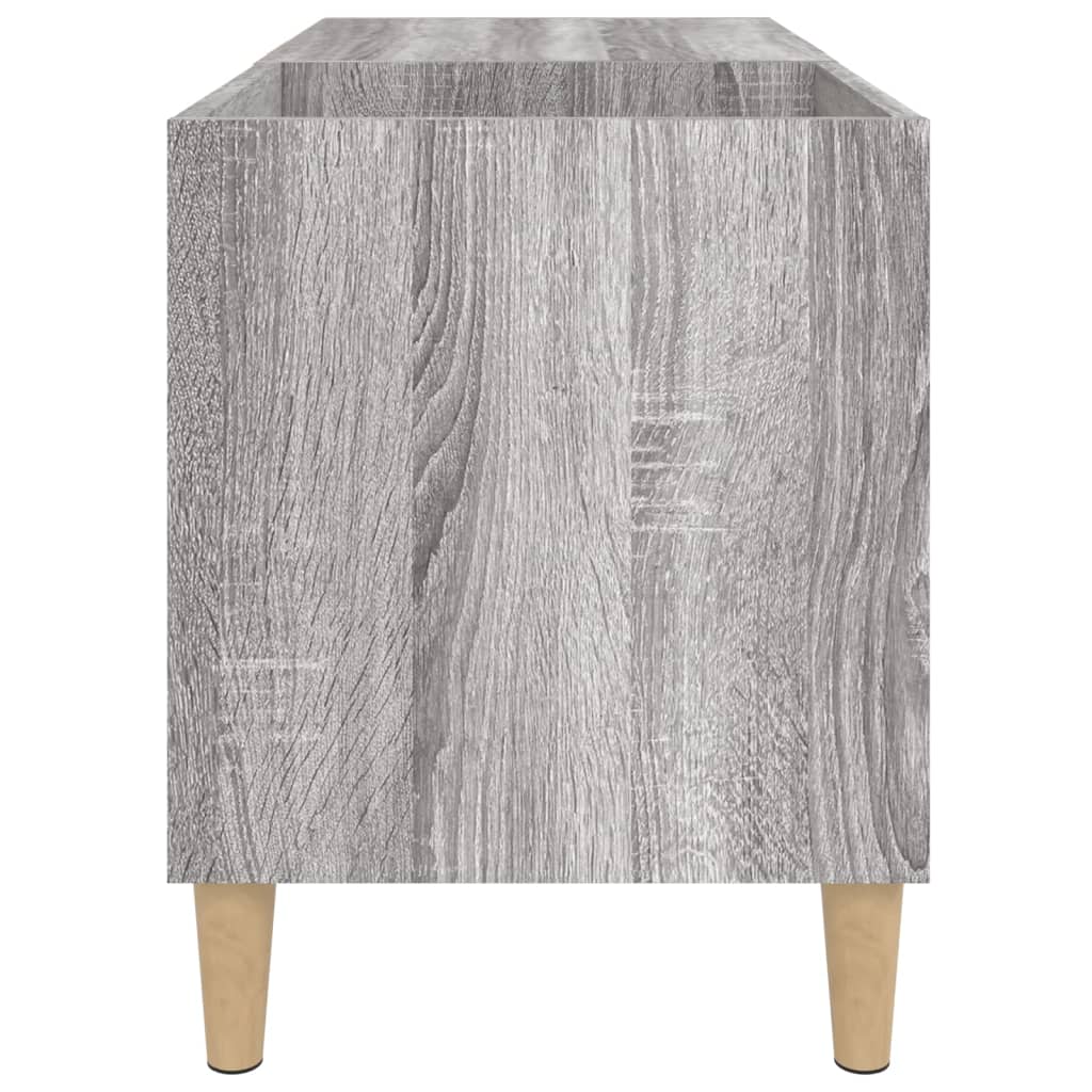 Platenkast 121x38x48 cm bewerkt hout bruin eikenkleur