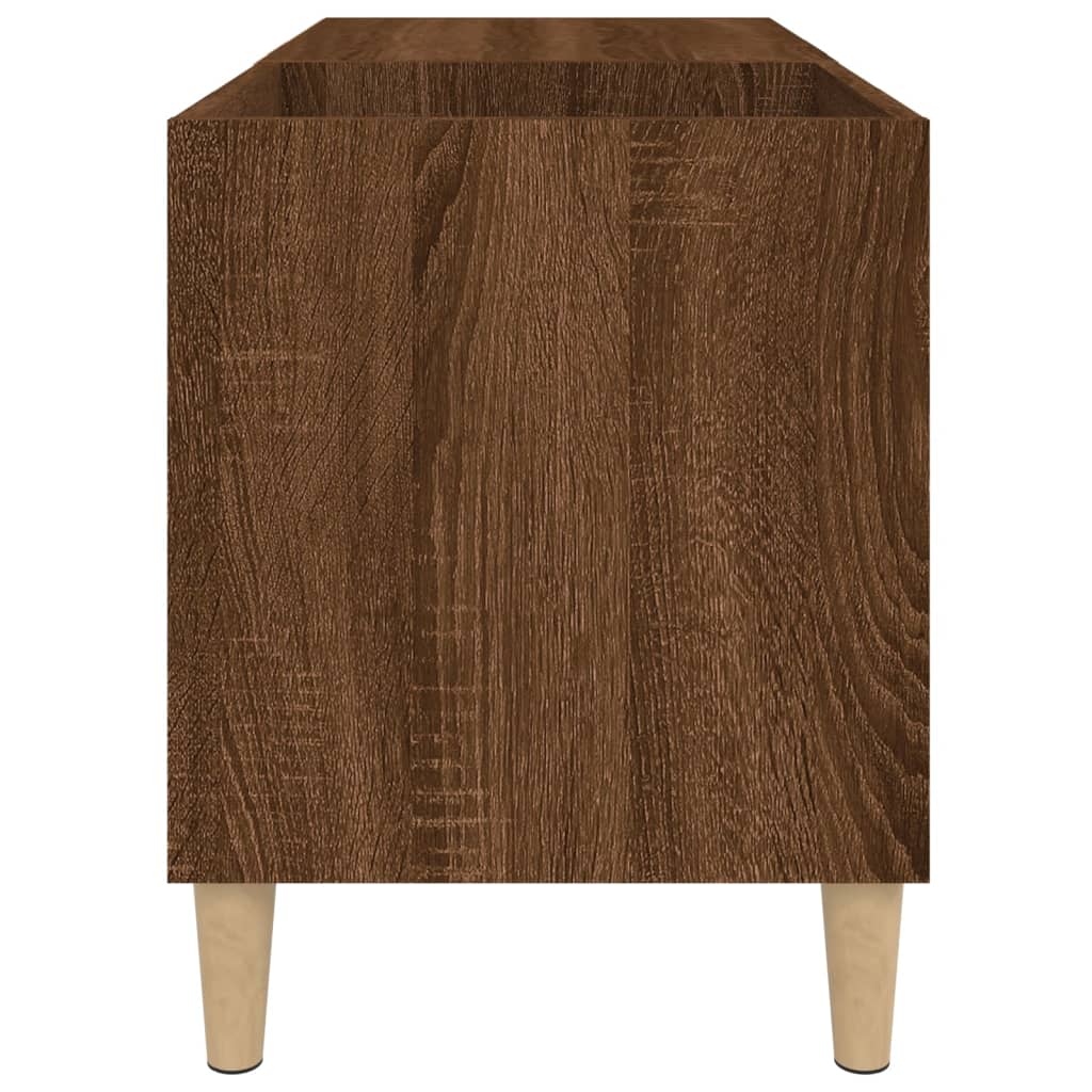 Platenkast 84,5x38x48 cm bewerkt hout oud houtkleurig